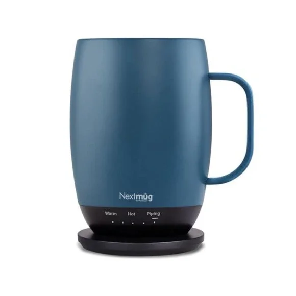 Nextmug Temperature Controlled Self Heating Coffee Mug 14oz Dusty Blue Smart Mug - Picture 1 of 3